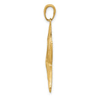 14K Gold Diamond-Cut Starfish Pendant for Men Polished Solid Finish
