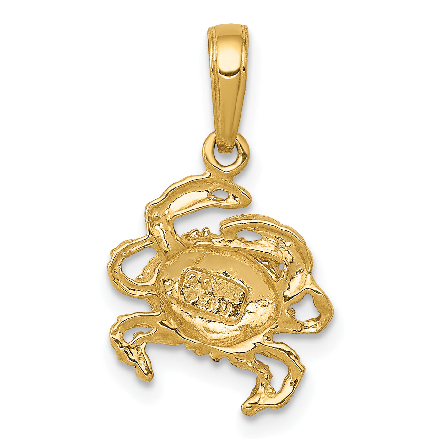 14k Crab Pendant