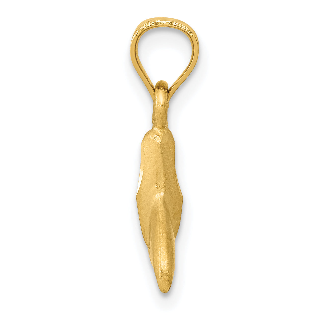 14K Solid Gold 3D Whale Tail Pendant for Men  Elegant Cast Design Secondary image