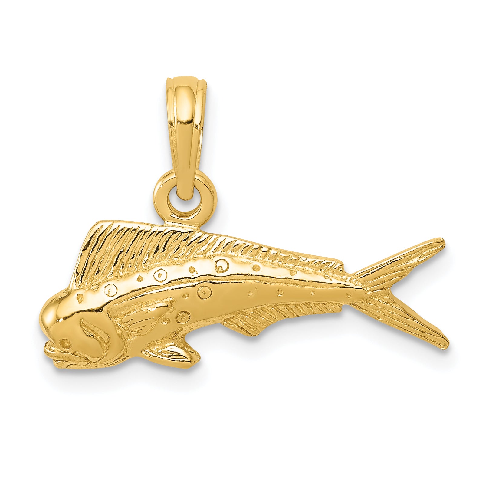 14k Mahi Mahi Fish Pendant Main image