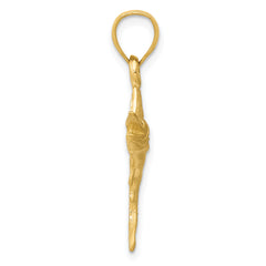 14K Gold Sailfish Pendant for Men  Solid Casted Design