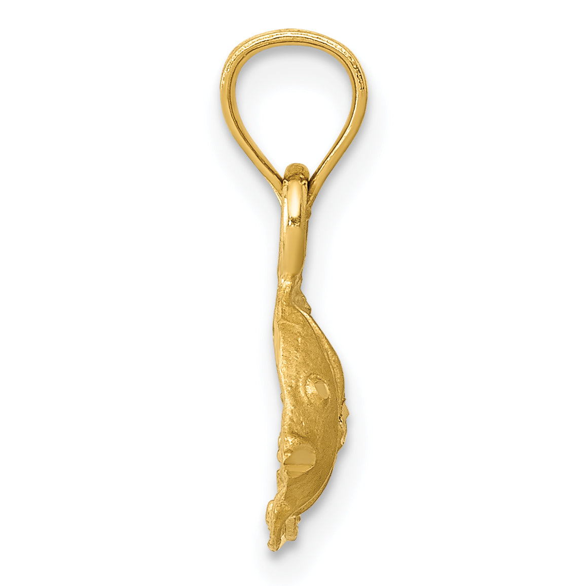 14K Gold Fish Pendant with Solid Cast Design Elegant & Themed Charm Secondary image