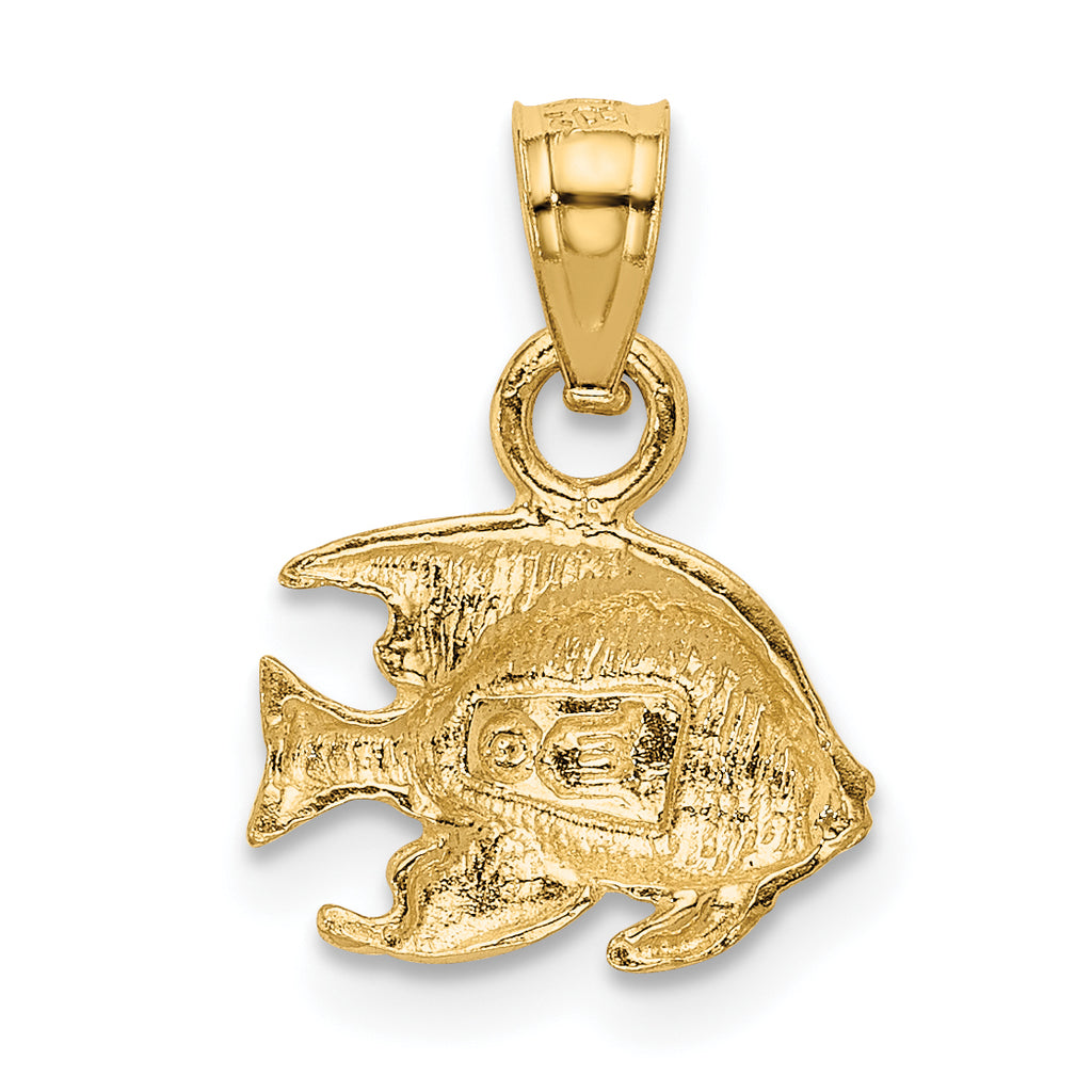 14K Gold Fish Pendant with Solid Cast Design Elegant & Themed Charm