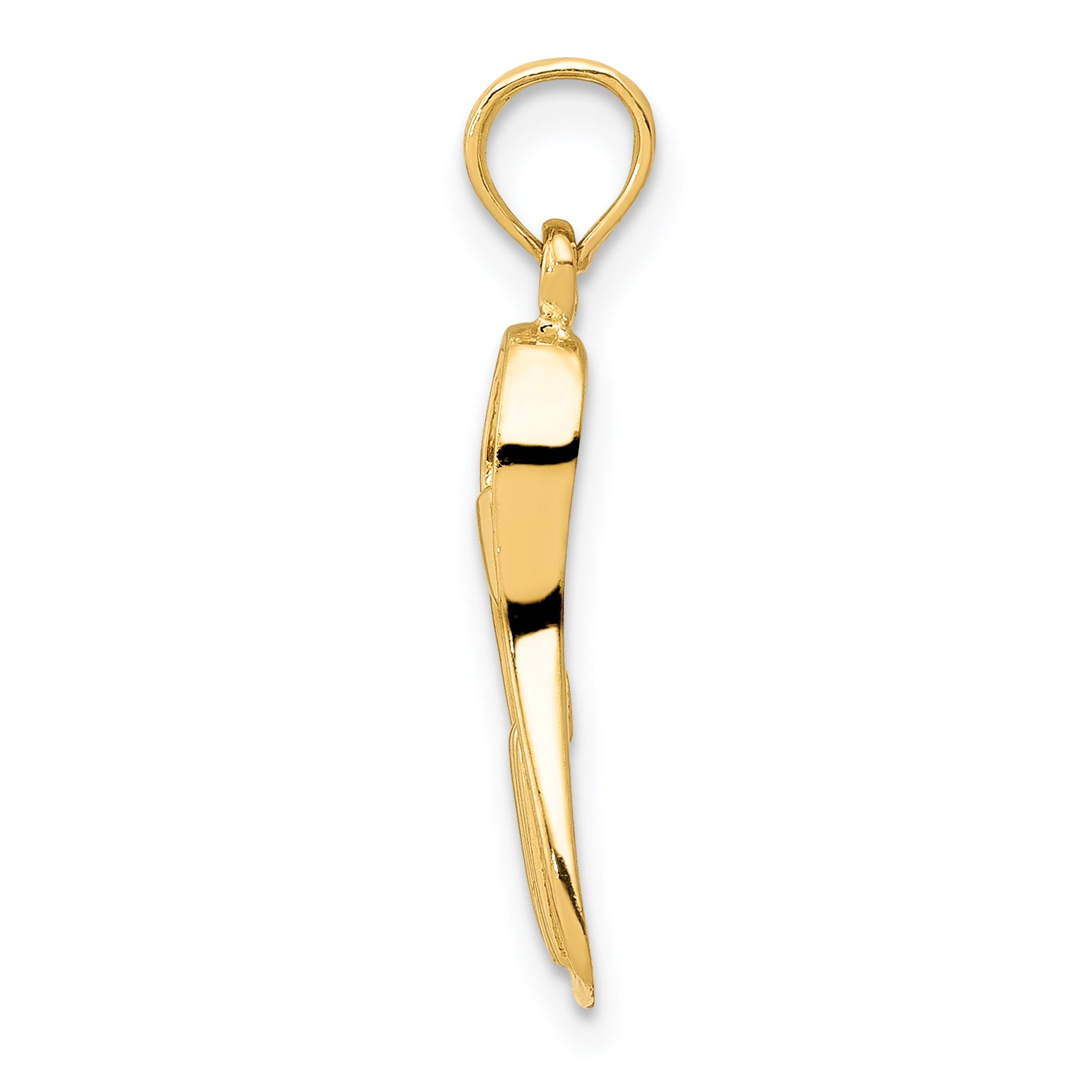 14K Gold 3D Scuba Flipper Pendant for Men  Solid, Casted, Themed Charm Secondary image