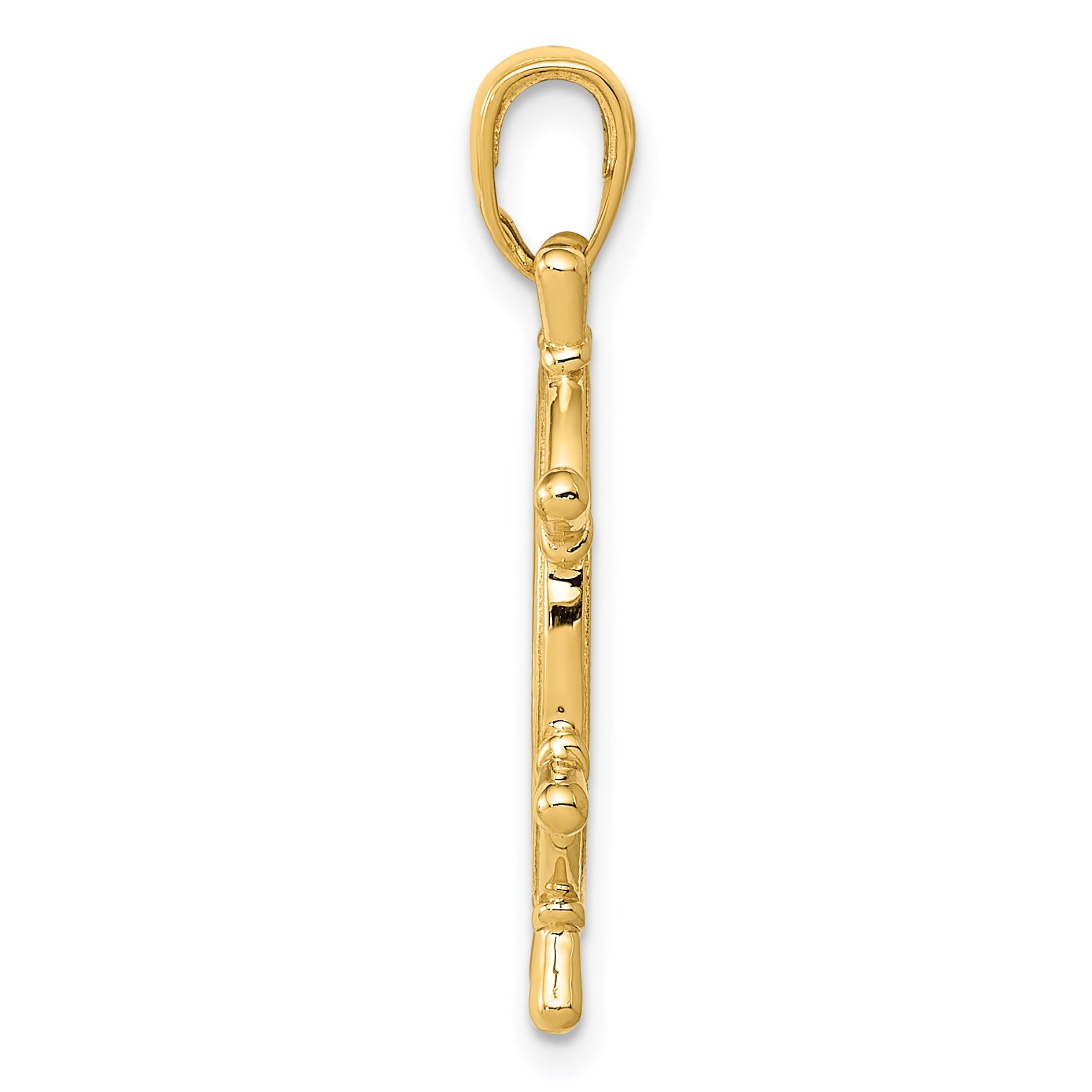 14K Gold 3D Ship's Wheel Pendant for Men Solid & Casted