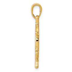 14K Gold 3D Ship's Wheel Pendant for Men Solid & Casted