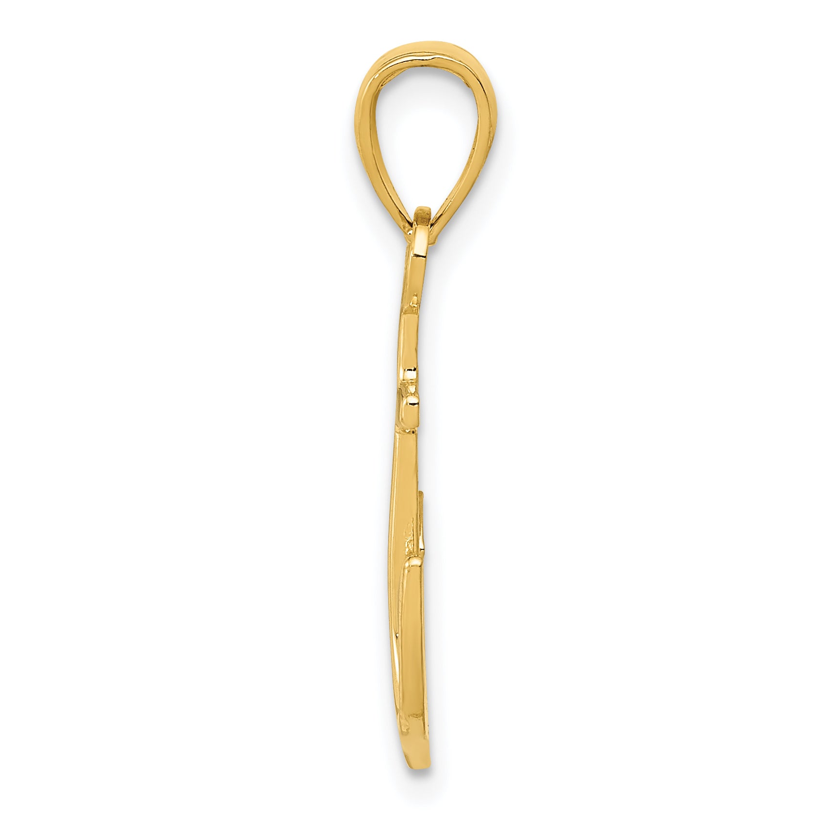 14K Gold Solid Anchor Pendant for Men Casted, Themed Design Secondary image