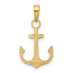 14K Gold Solid Anchor Pendant for Men Casted, Themed Design