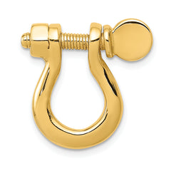 14K  3D Large Shackle Link Pendant