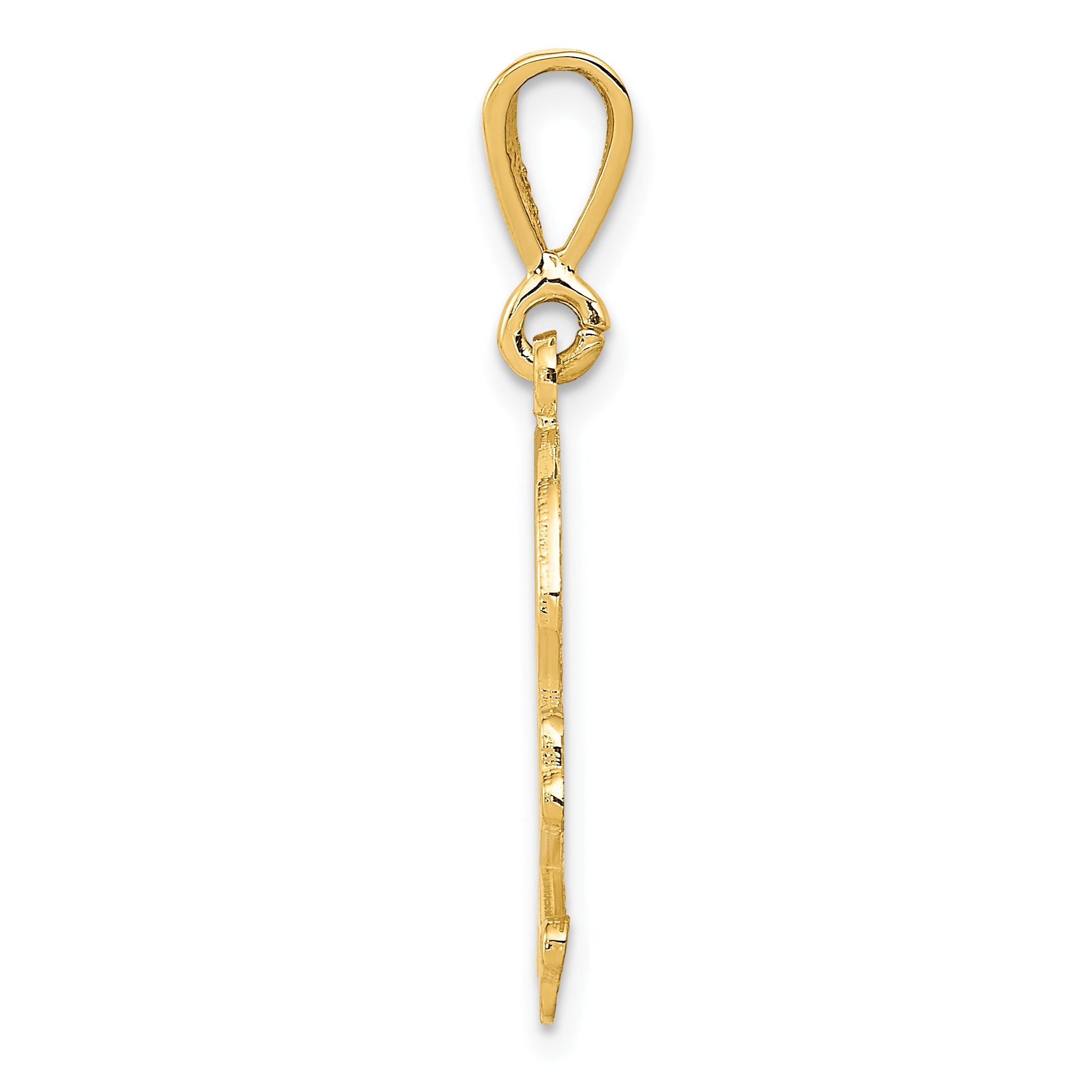 14K Gold Skull and Bones Pendant for Men Bold Themed Charm Secondary image