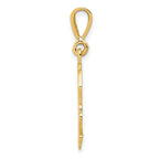 14K Gold Skull and Bones Pendant for Men Bold Themed Charm