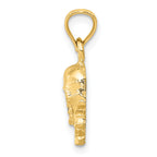 14K Gold Skull and Crossbones Pendant for Men Solid Cast