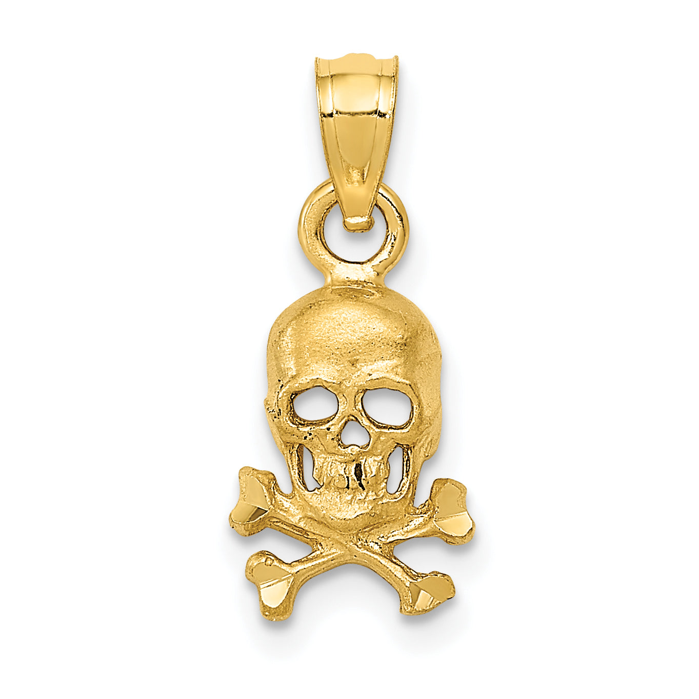 14K Skull and Cross Bones Pendant Main image