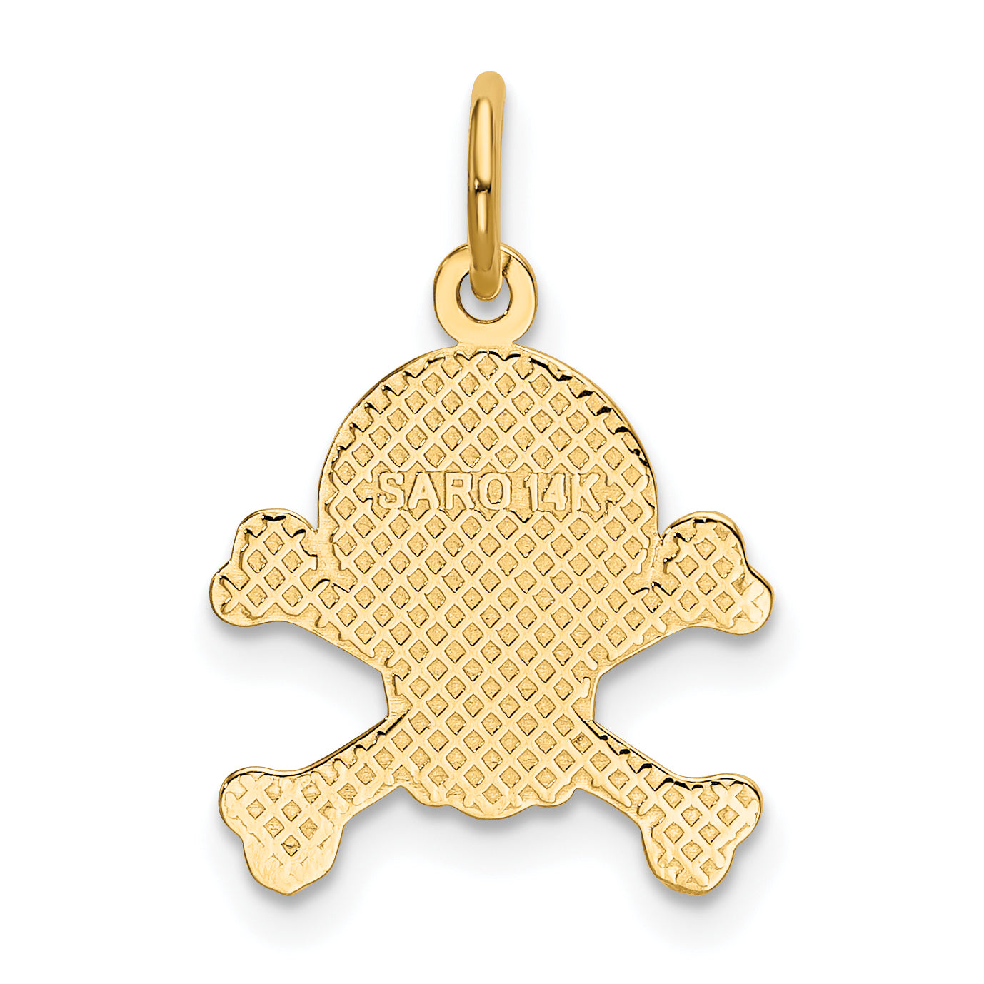14K Gold Skull and Bones Charm for Men Bold and Themed Design