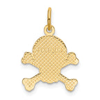14K Gold Skull and Bones Charm for Men Bold and Themed Design