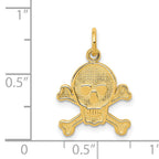 14K Gold Skull and Bones Charm for Men Bold and Themed Design