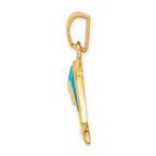 14K Gold Lab Created Opal Dolphin Pendant  Elegant and Unique