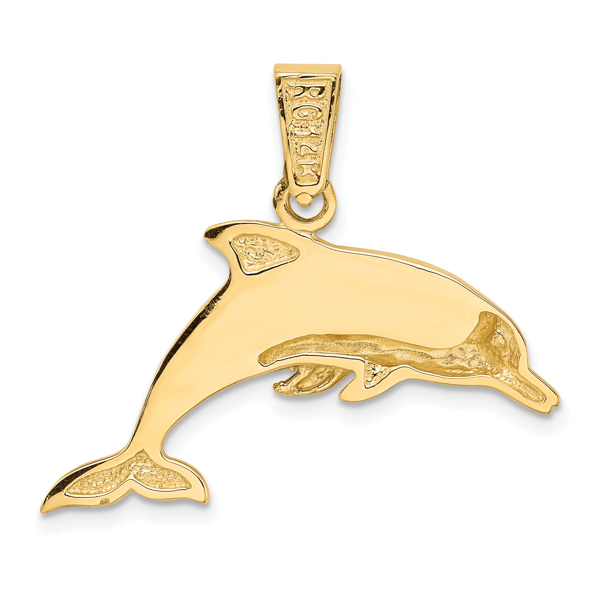 14K Gold Lab Created Opal Dolphin Pendant  Elegant and Unique