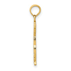14K Gold Boy Pendant with Textured Back  Solid Cast Design