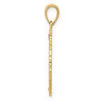 14K Gold Enameled Christmas Wreath Pendant, Festive Solid Design