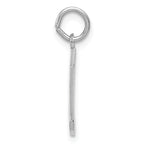 14K White Gold Christmas Stocking Charm with Rhodium Finish Festive & Elegant