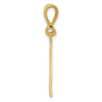 14k Gold Men's Strength Pendant with Polished Textured Finish