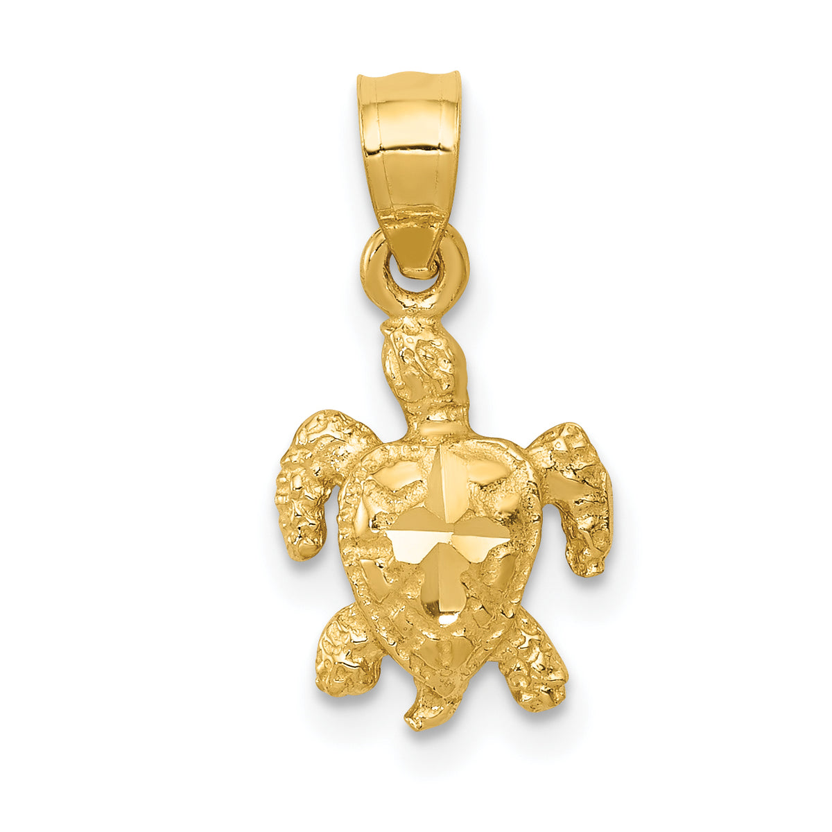 14K Turtle Pendant