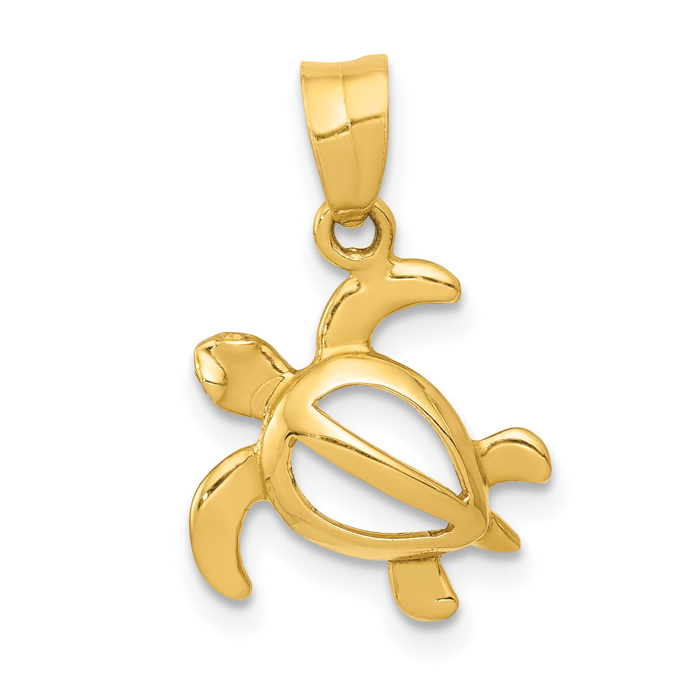 14k Open Turtle Pendant Main image