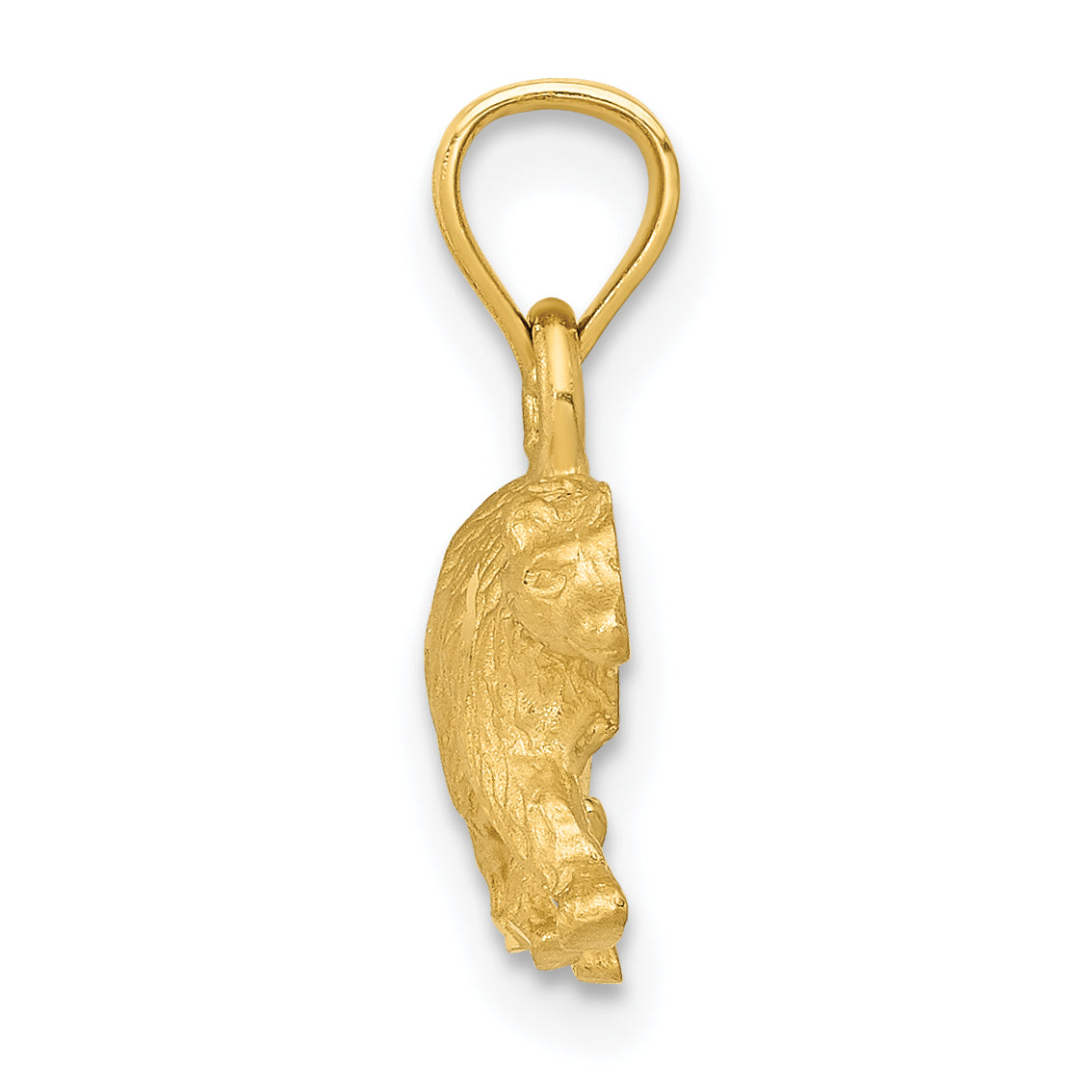 14K Gold Diamond-Cut Bear Pendant for Men Solid, Casted Design Secondary image
