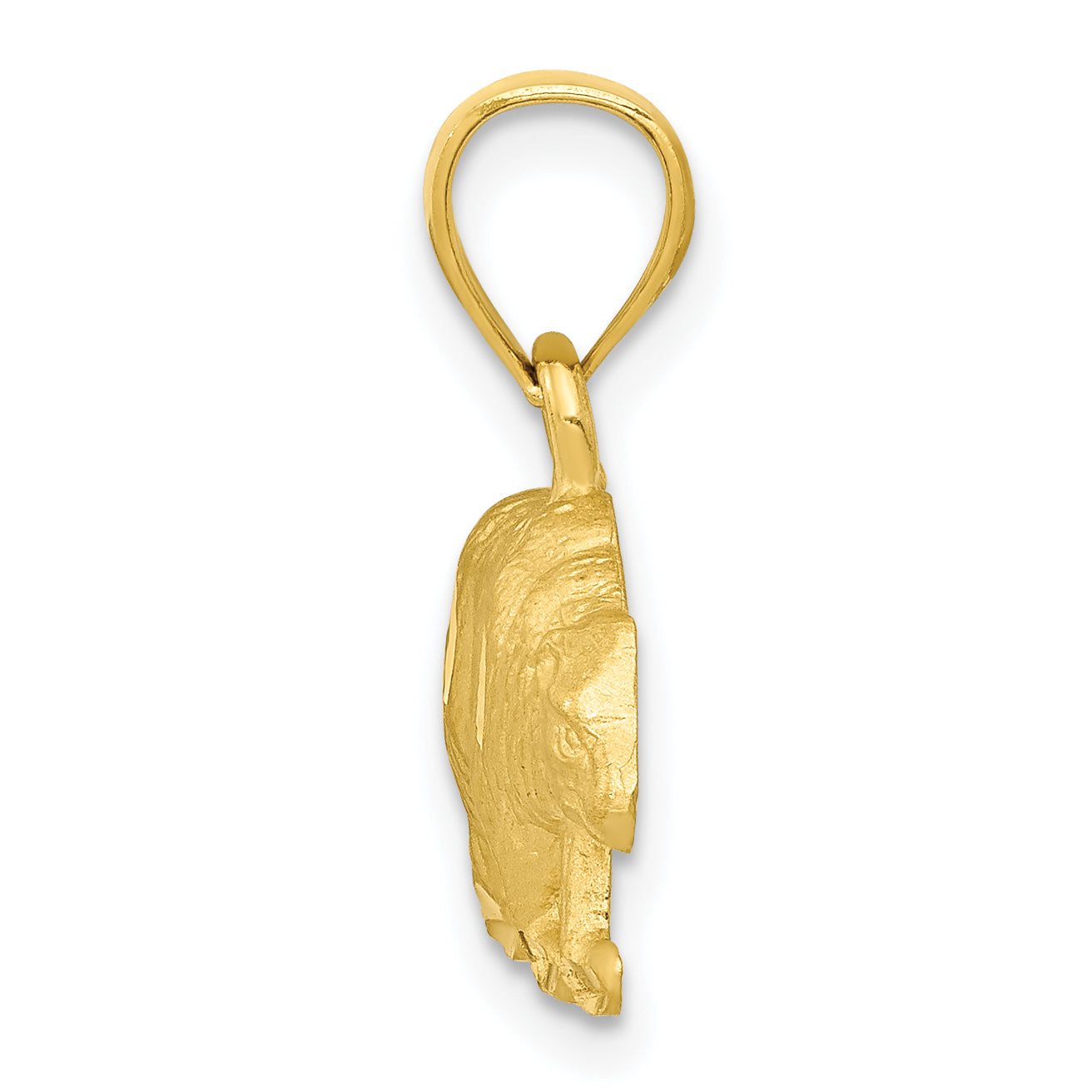 14K Gold Diamond-Cut Bear Pendant for Men Solid & Casted Secondary image