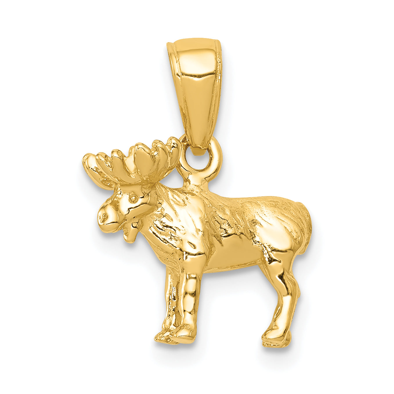 14k 3-D Moose Pendant Main image