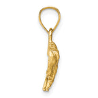 14K Gold Diamond-Cut Buffalo Pendant for Men Solid, Casted Design
