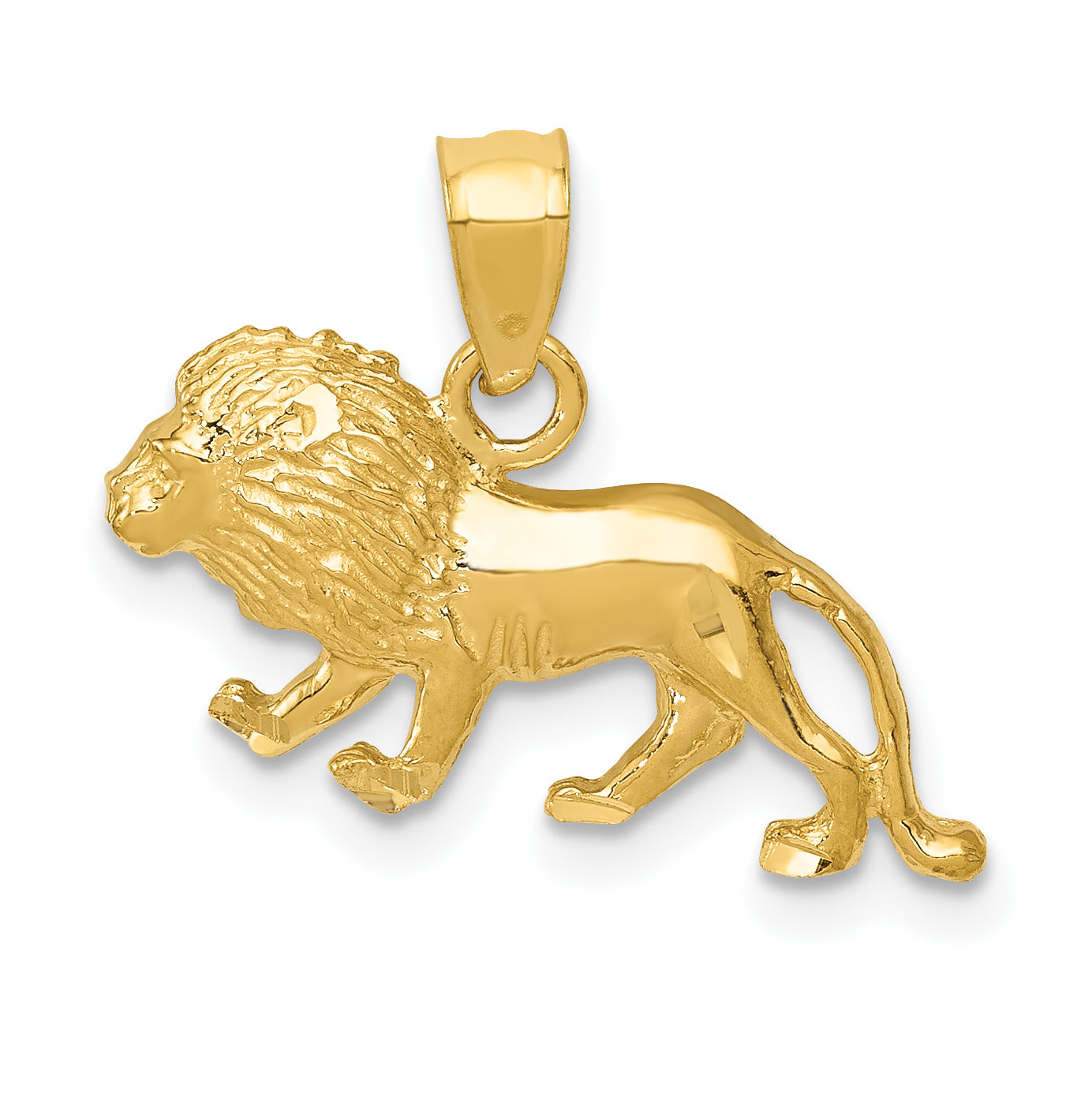14K Diamond-cut Lion Pendant Main image