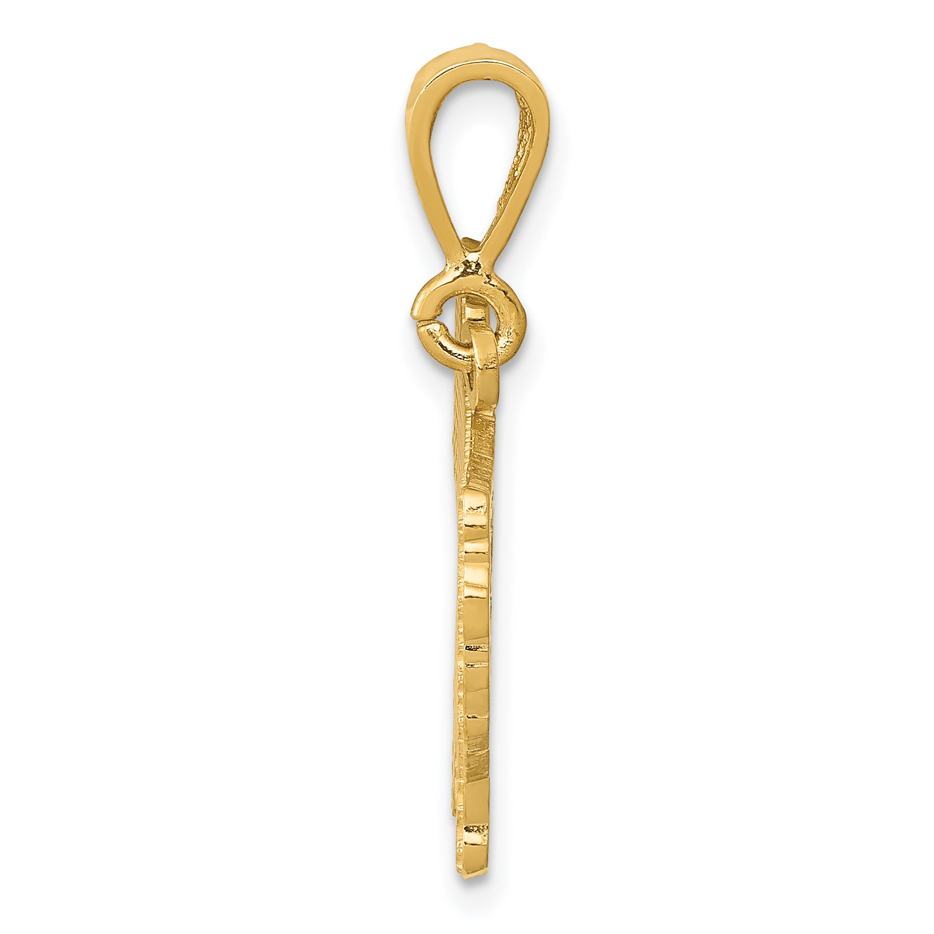 14K Gold Persian Cat Pendant with Elegant Detailing