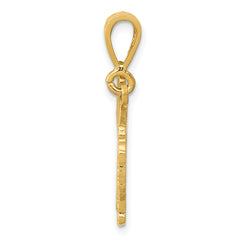14K Gold Persian Cat Pendant with Elegant Detailing