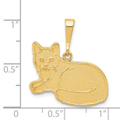 14K Gold Russian Blue Cat Pendant with Elegant Themed Design by Sophia Jewelers