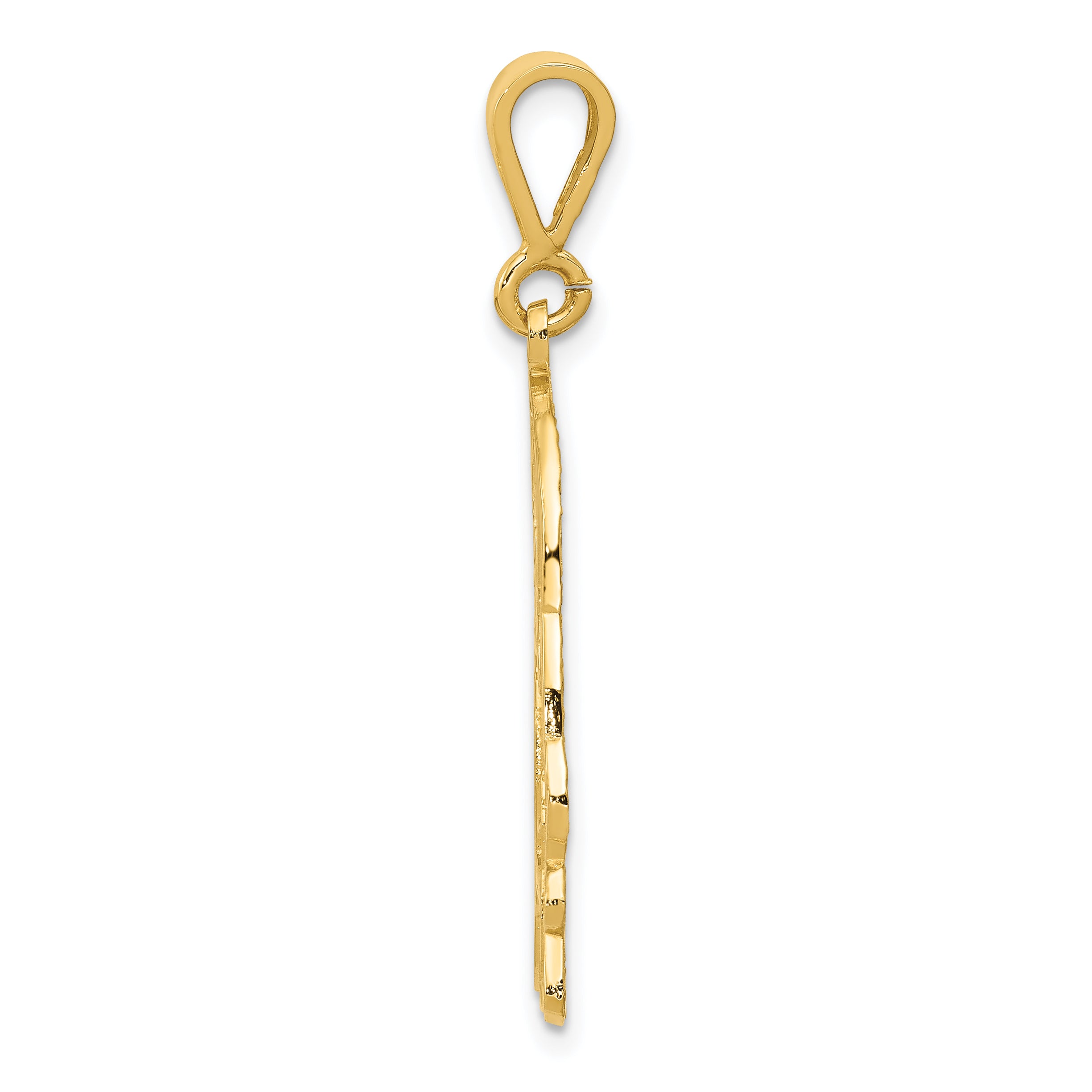 14K Gold Beagle Pendant with Polished Finish  Elegant and Textured Design Secondary image