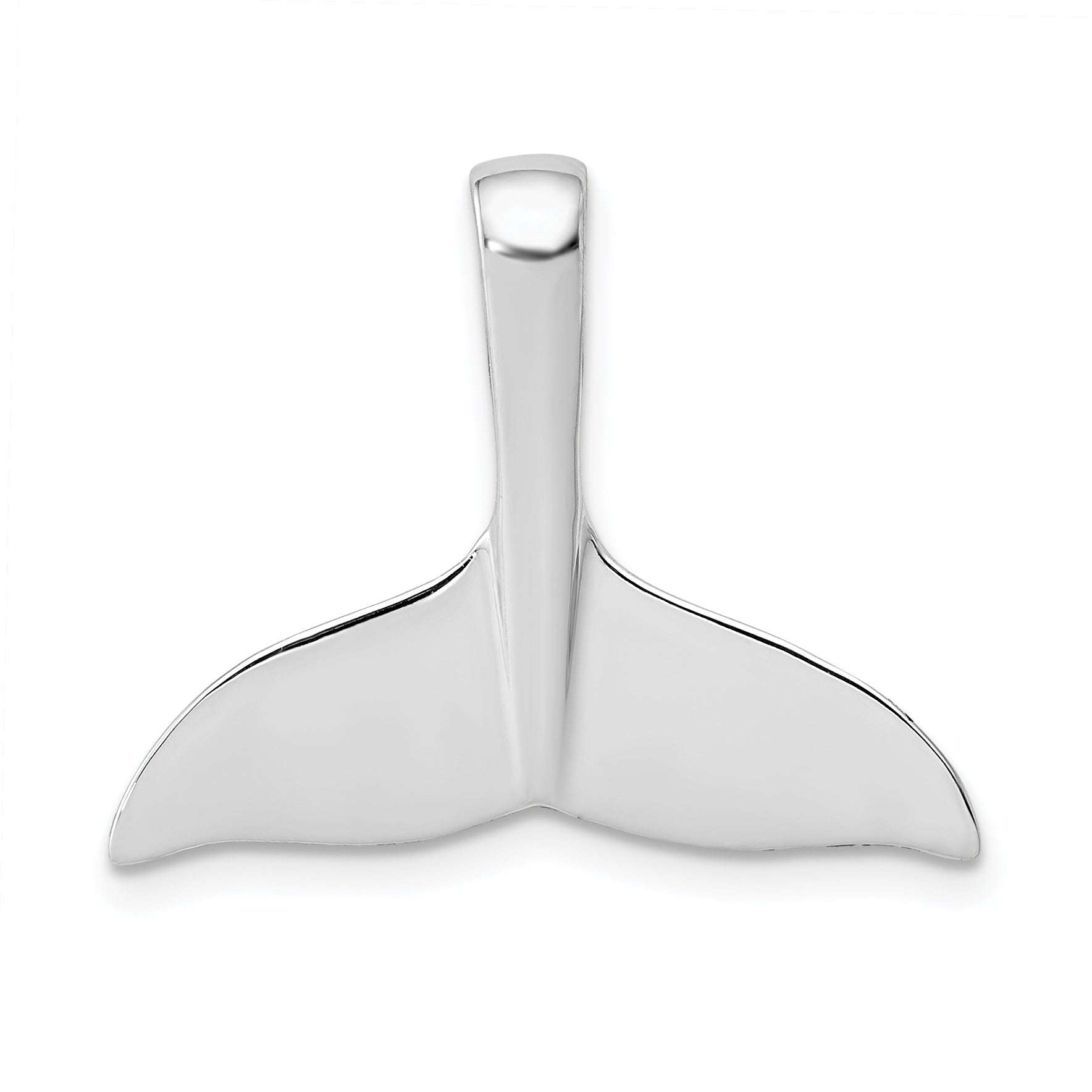 14k White Gold Whale Tail Slide Main image