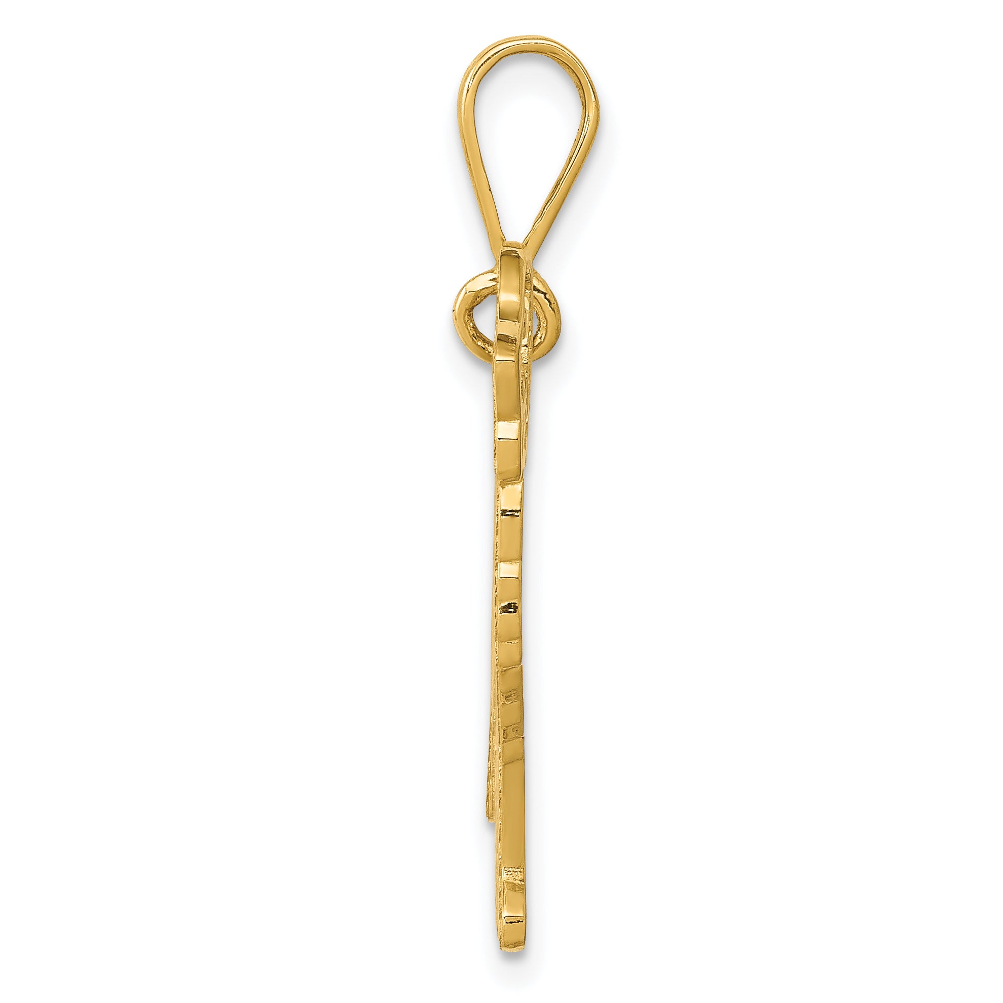 14K Gold Golden Retriever Pendant with Polished Textured Design Sophia Jewelers. Secondary image