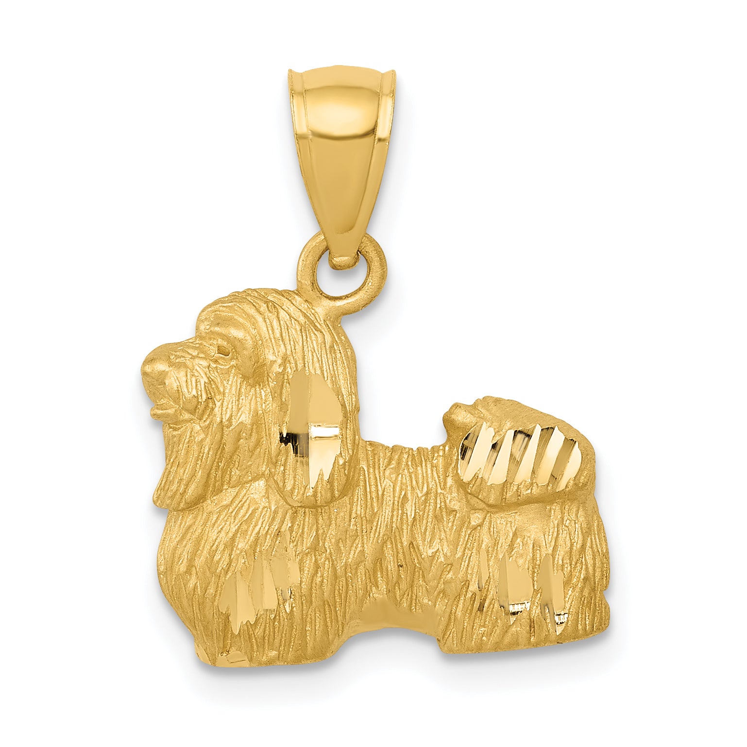 14K Diamond-cut Shih Tzu Pendant Main image