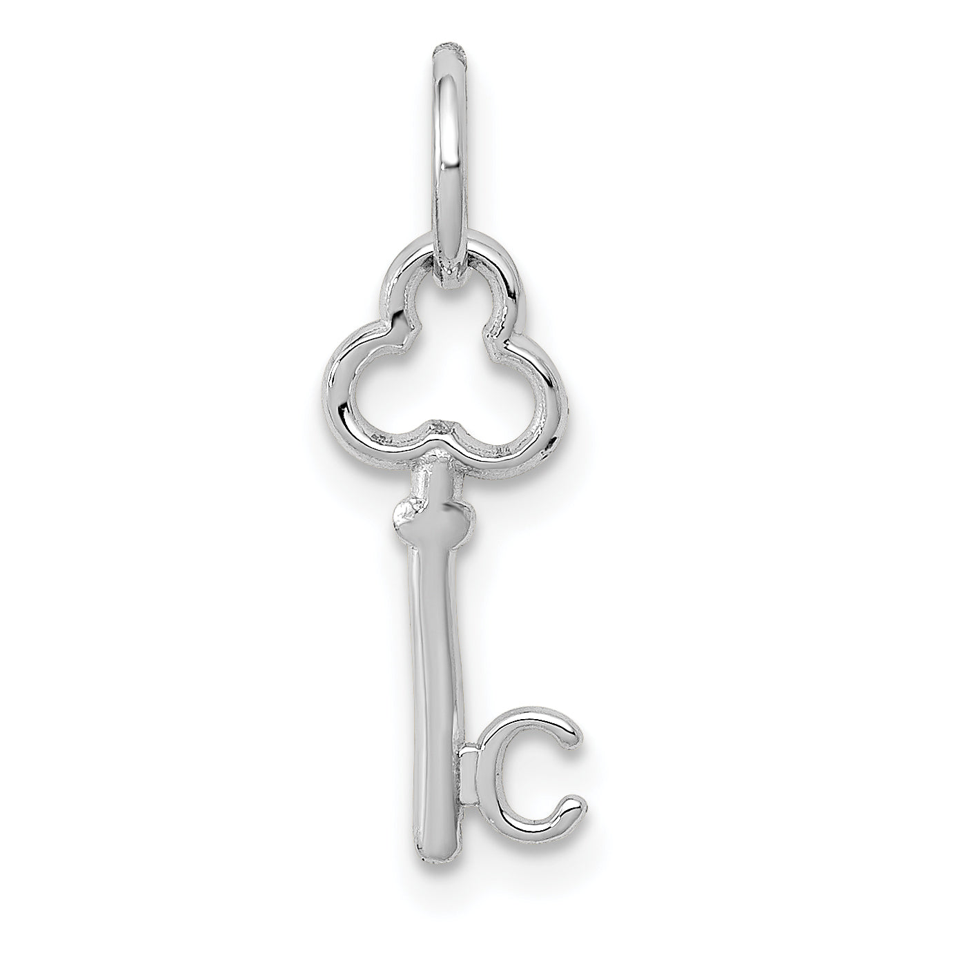 14K White Gold Key Letter C Initial Charm Main image