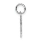 14K White Gold Polished Letter E Initial Charm by Sophia Jewelers