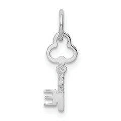 14K White Gold Polished Letter E Initial Charm by Sophia Jewelers