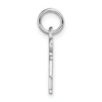 14K White Gold Polished H Initial Charm  Elegant Small Pendant by Sophia Jewelers