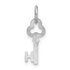 14K White Gold Polished H Initial Charm  Elegant Small Pendant by Sophia Jewelers