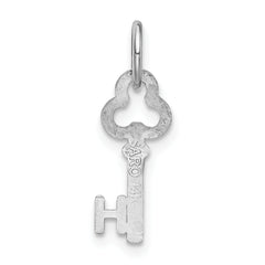 14K White Gold Polished H Initial Charm  Elegant Small Pendant by Sophia Jewelers