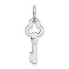 14K White Gold Initial 'I' Charm with Polished Rhodium Finish  Elegant and Timeless