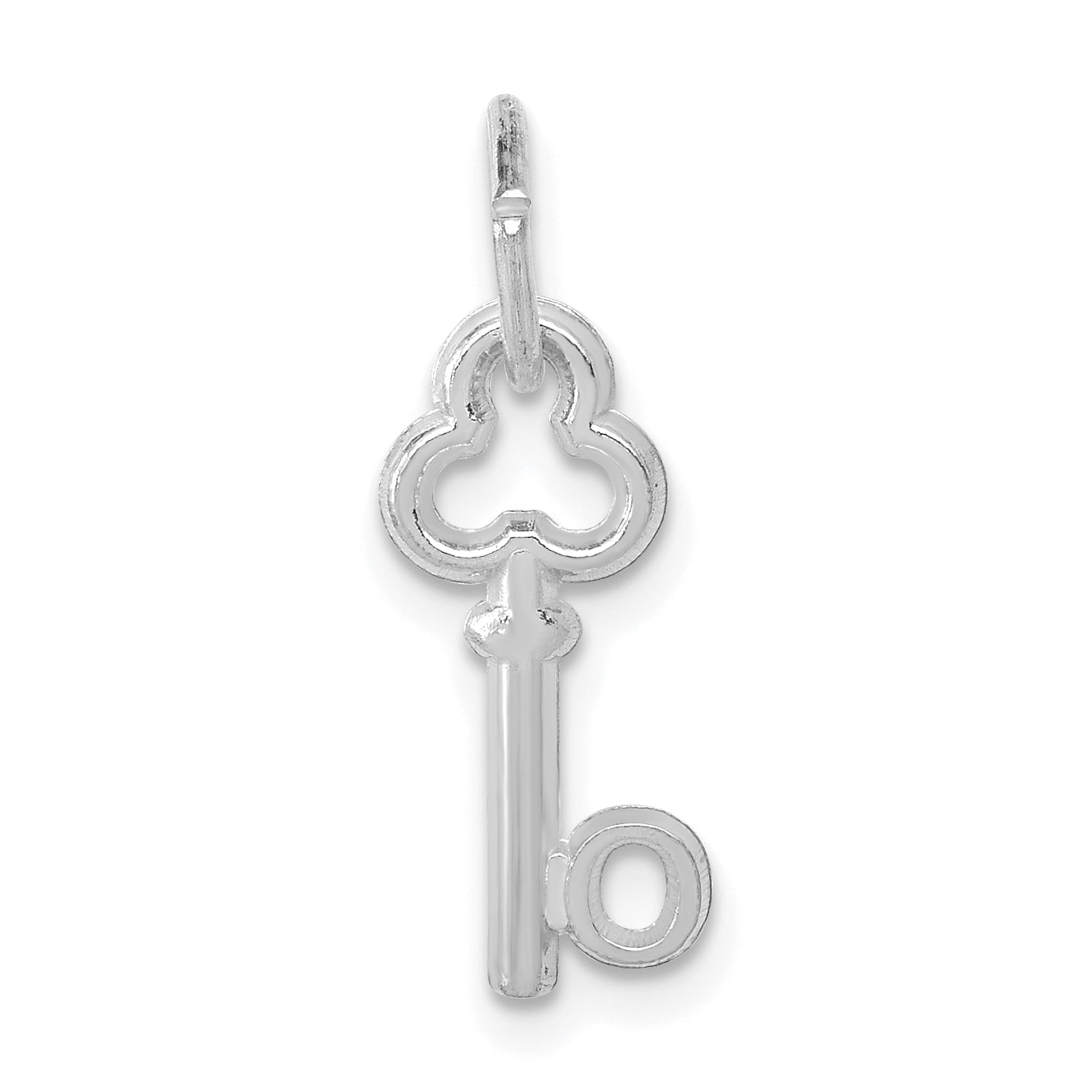 14K White Gold Key Letter O Initial Charm Main image