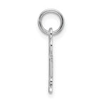 14K White Gold Polished Initial R Charm by Sophia Jewelers