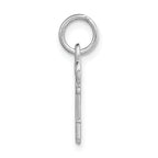 14K White Gold Polished Letter T Initial Charm by Sophia Jewelers